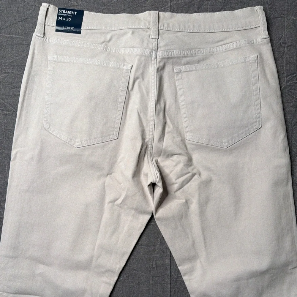 J.Crew Pants Mens 34x30 Straight Fit Stone Garment Dye Flex BW460 NEW